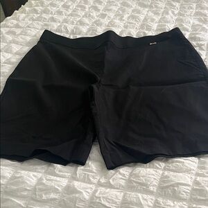 Anne Klein black easy fit stretch fabric Bermuda shorts. Like new